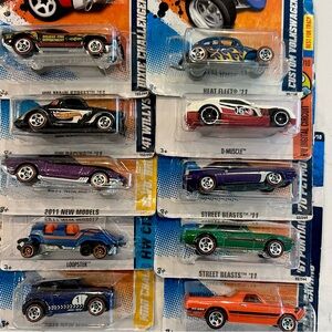 Assorted Kids Toy Cars Pack - Purple, Green, Orange, Blue, Red, Black
